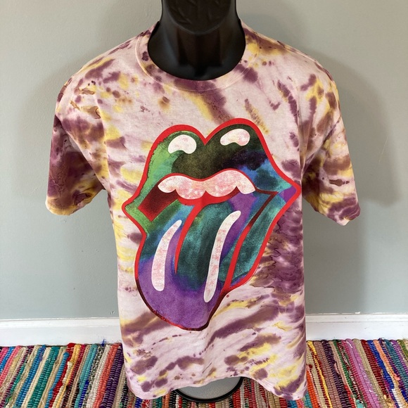Rolling Stones Tie Dye Tongue Boyfriend Tee